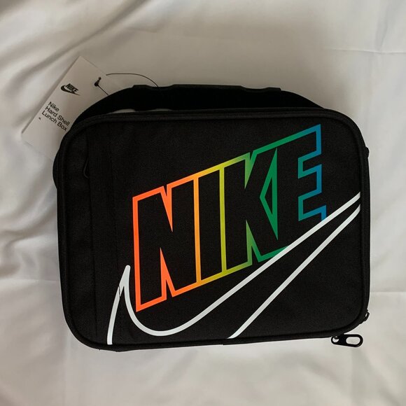 Nike Other - NIKE Rainbow Hard Shell Lunch Box in Black